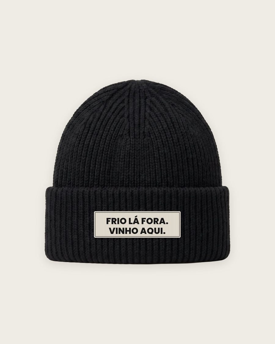 Gorro Canelado “Frio Lá Fora, Vinho Aqui Dentro”