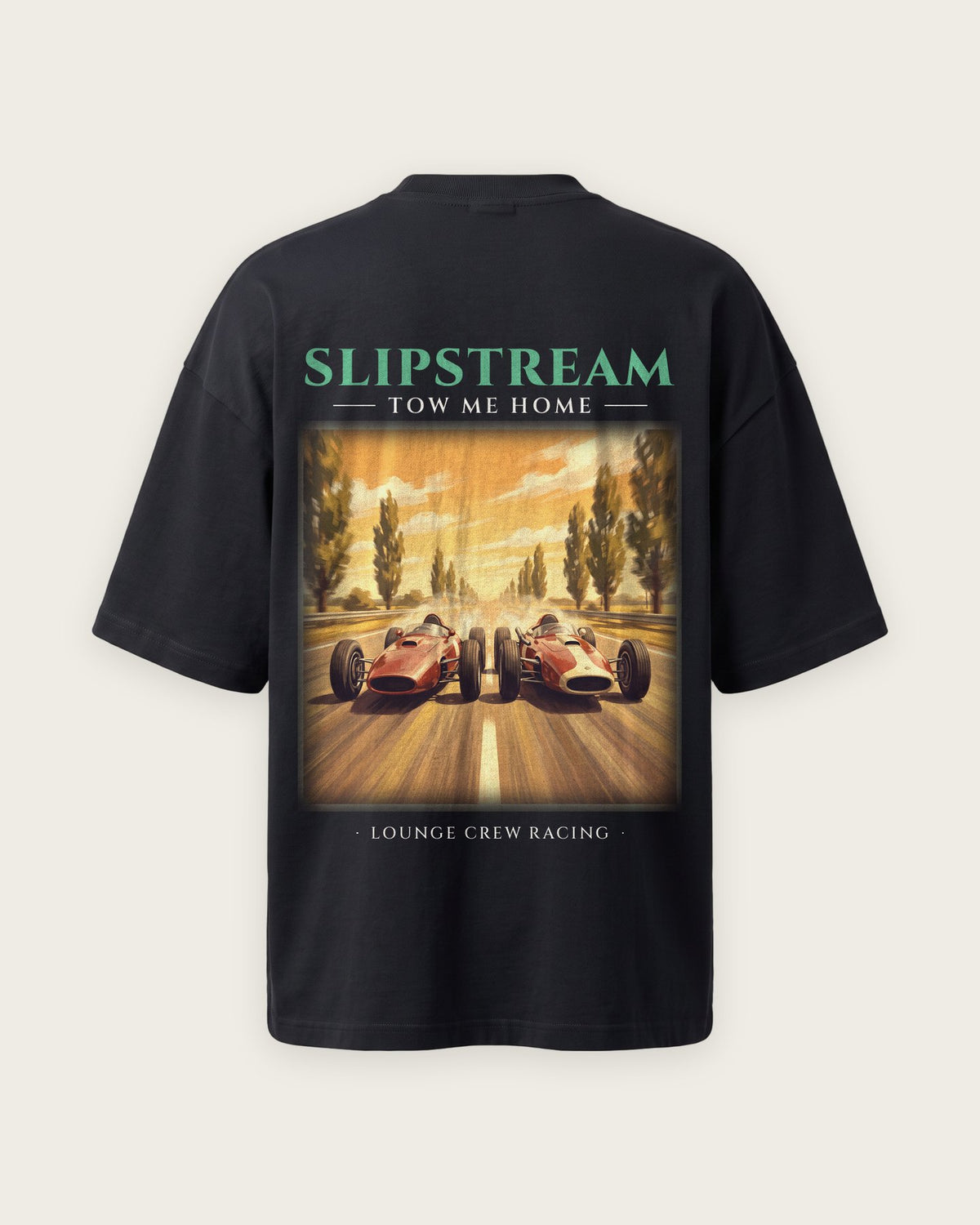 Camiseta “Slipstream” — Preto — oversized