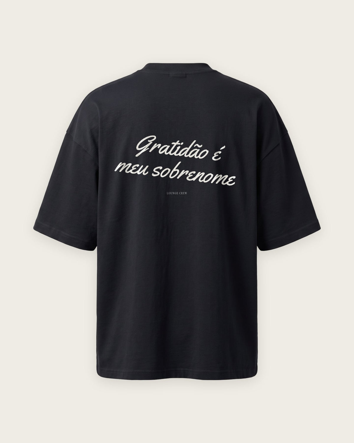 Camiseta Oversized “Gratidão é Meu Sobrenome” — Preto