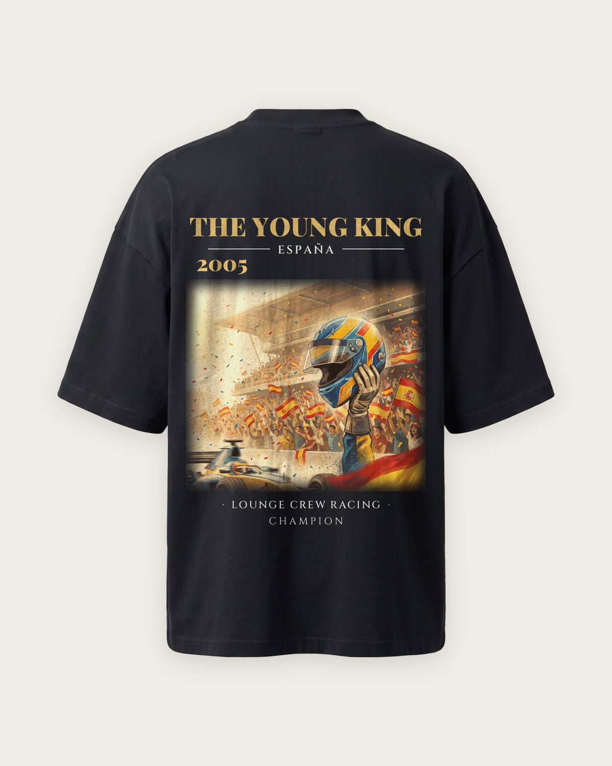 Camiseta “The Young King 2005” — Preto — oversized