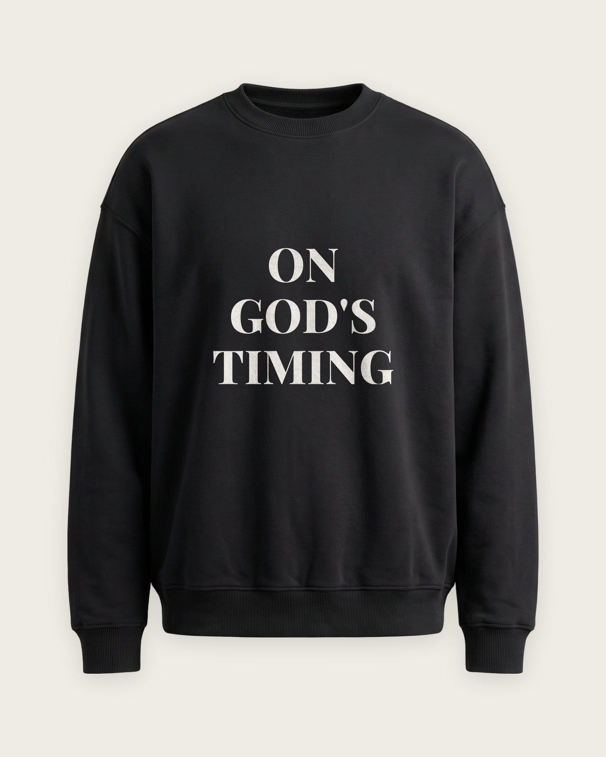 Moletom Careca “On God's Timing” — Preto