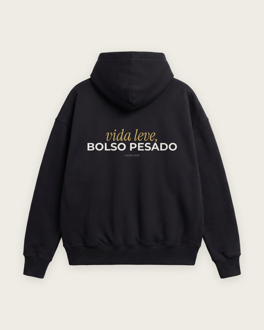Moletom Oversized “Vida Leve, Bolso Pesado”