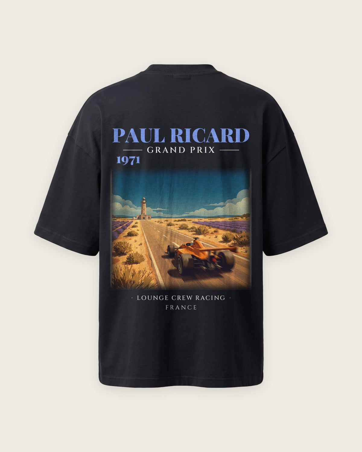 Camiseta “Paul Ricard 1971” — Preto — oversized
