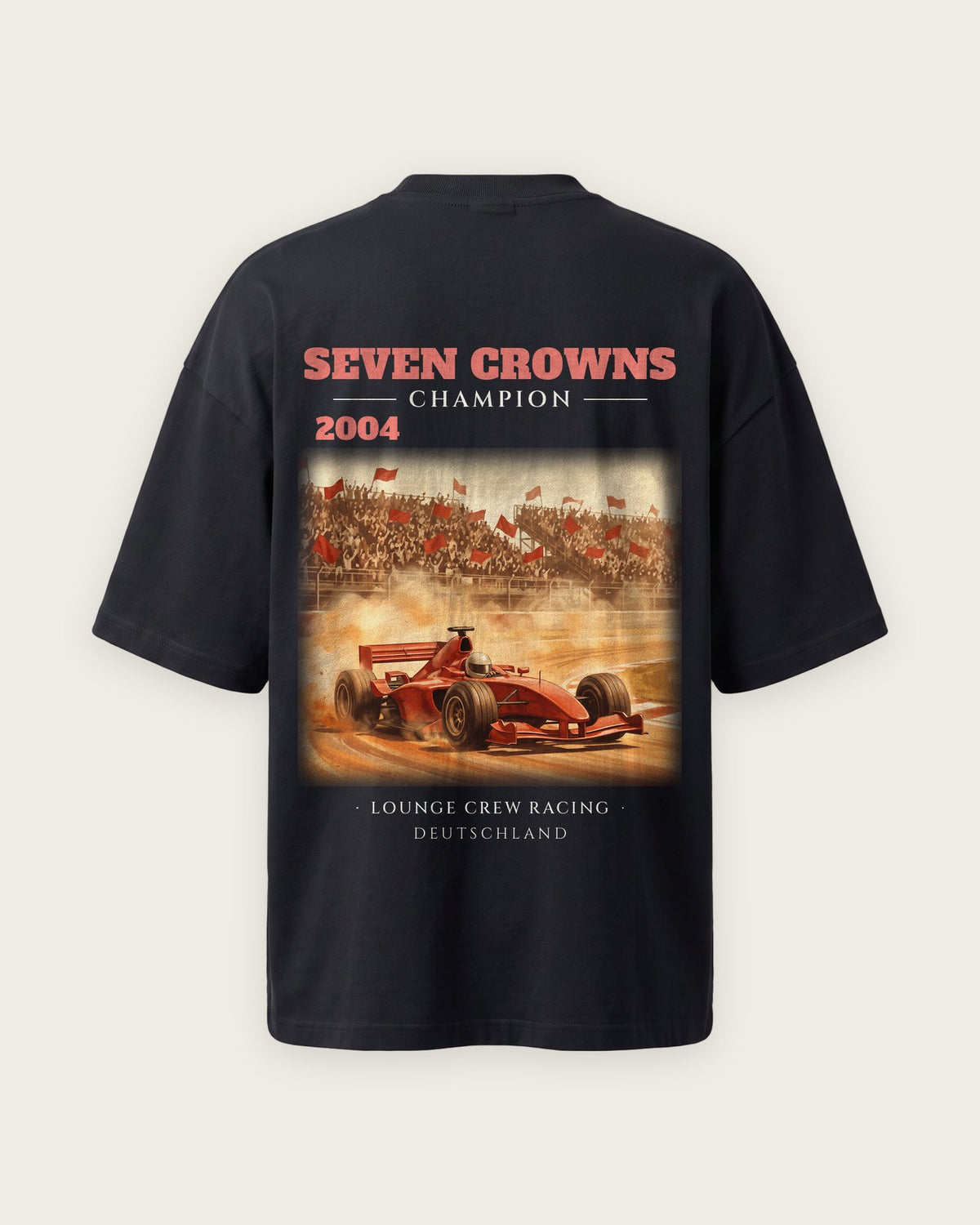 Camiseta “Seven Crowns 2004” — Preto — oversized