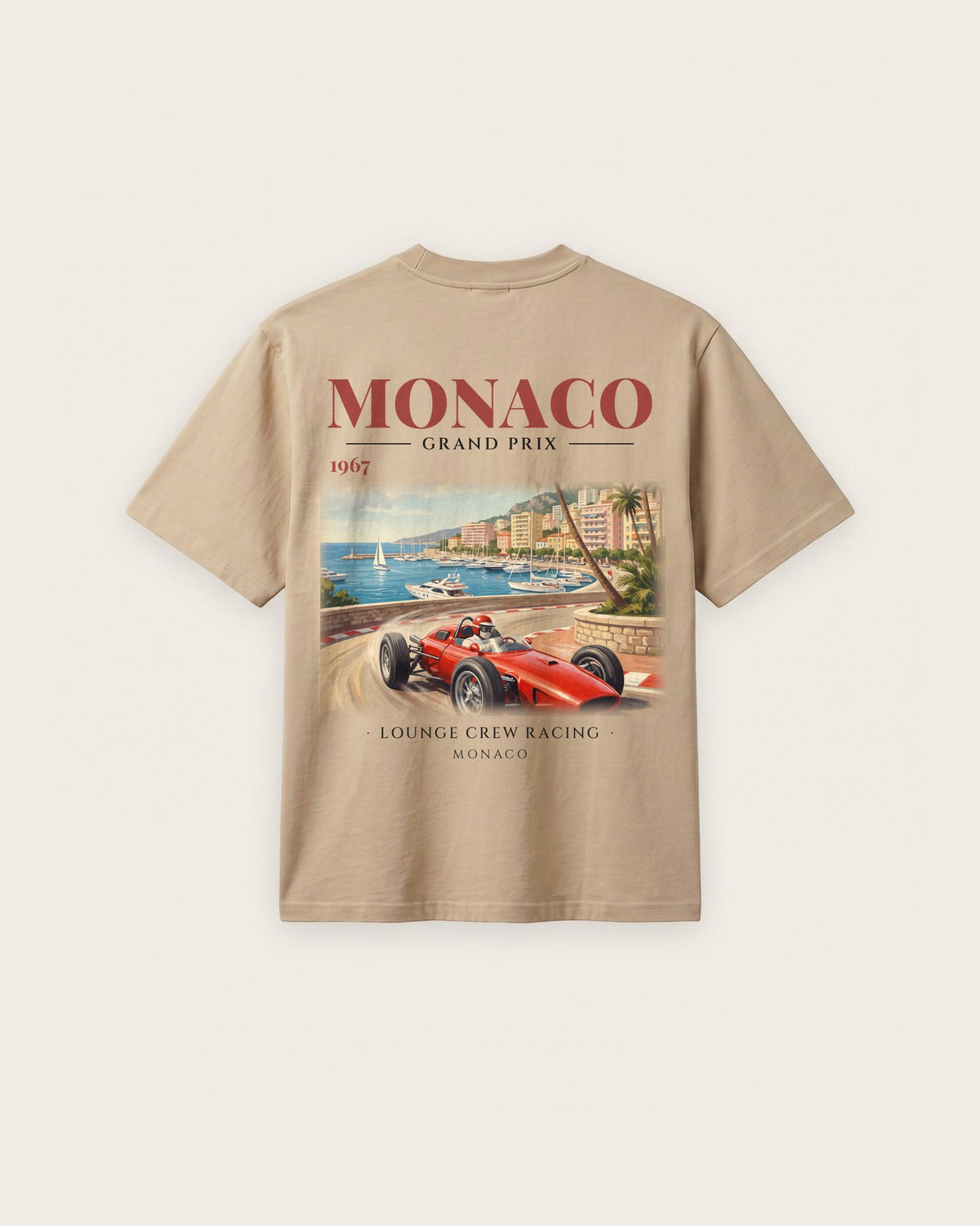 Camiseta “Monaco Grand Prix 1967” — Areia — regular