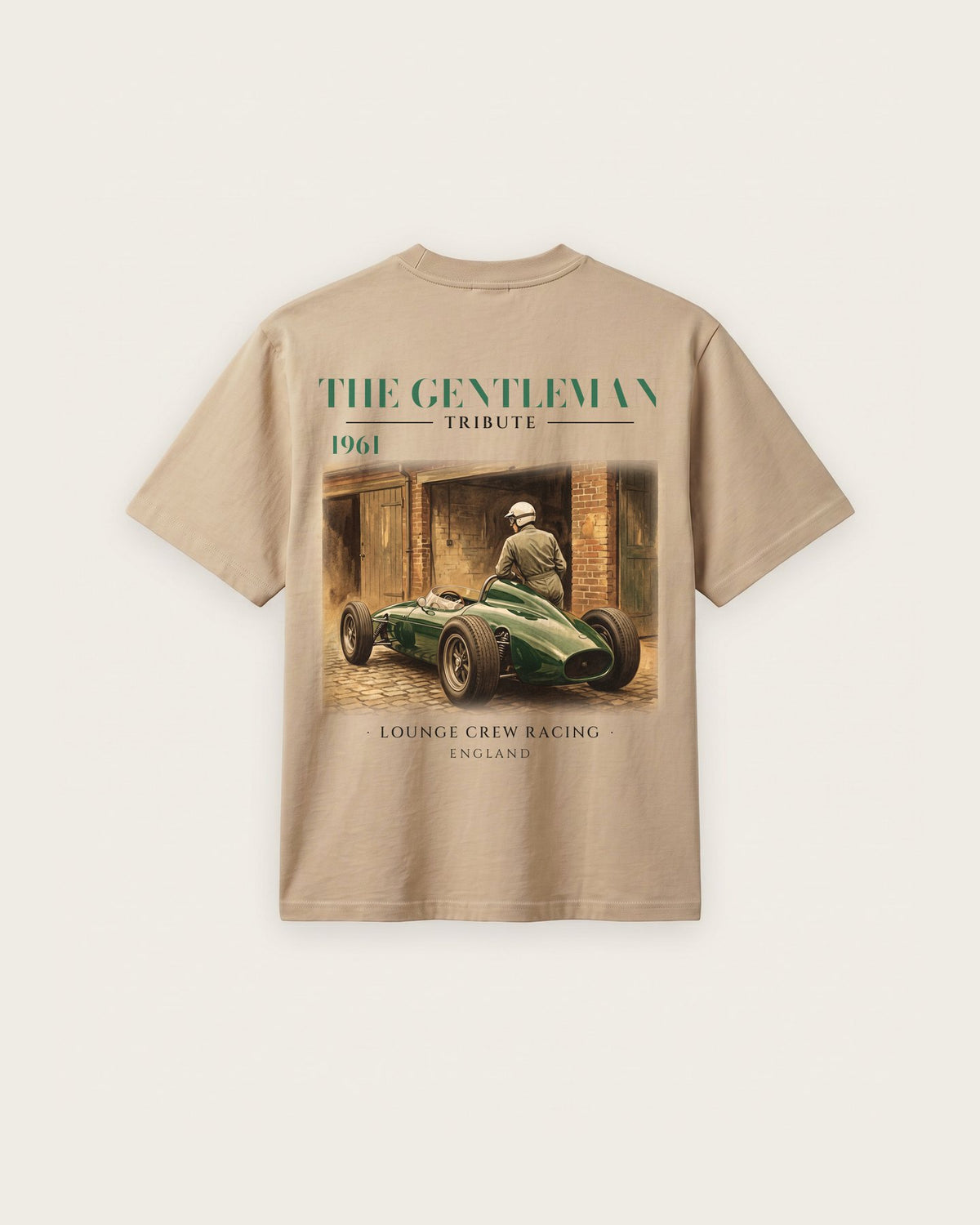 Camiseta “The Gentleman 1961” — Areia — regular