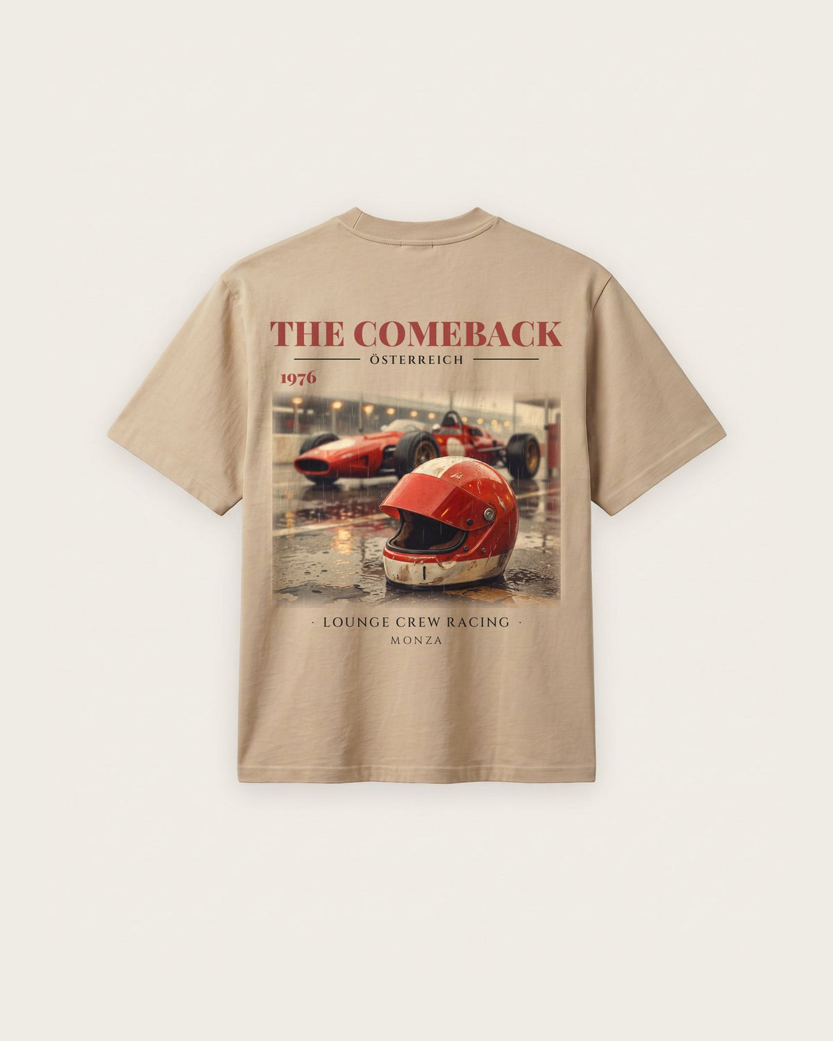 Camiseta “The Comeback 1976” — Areia — regular