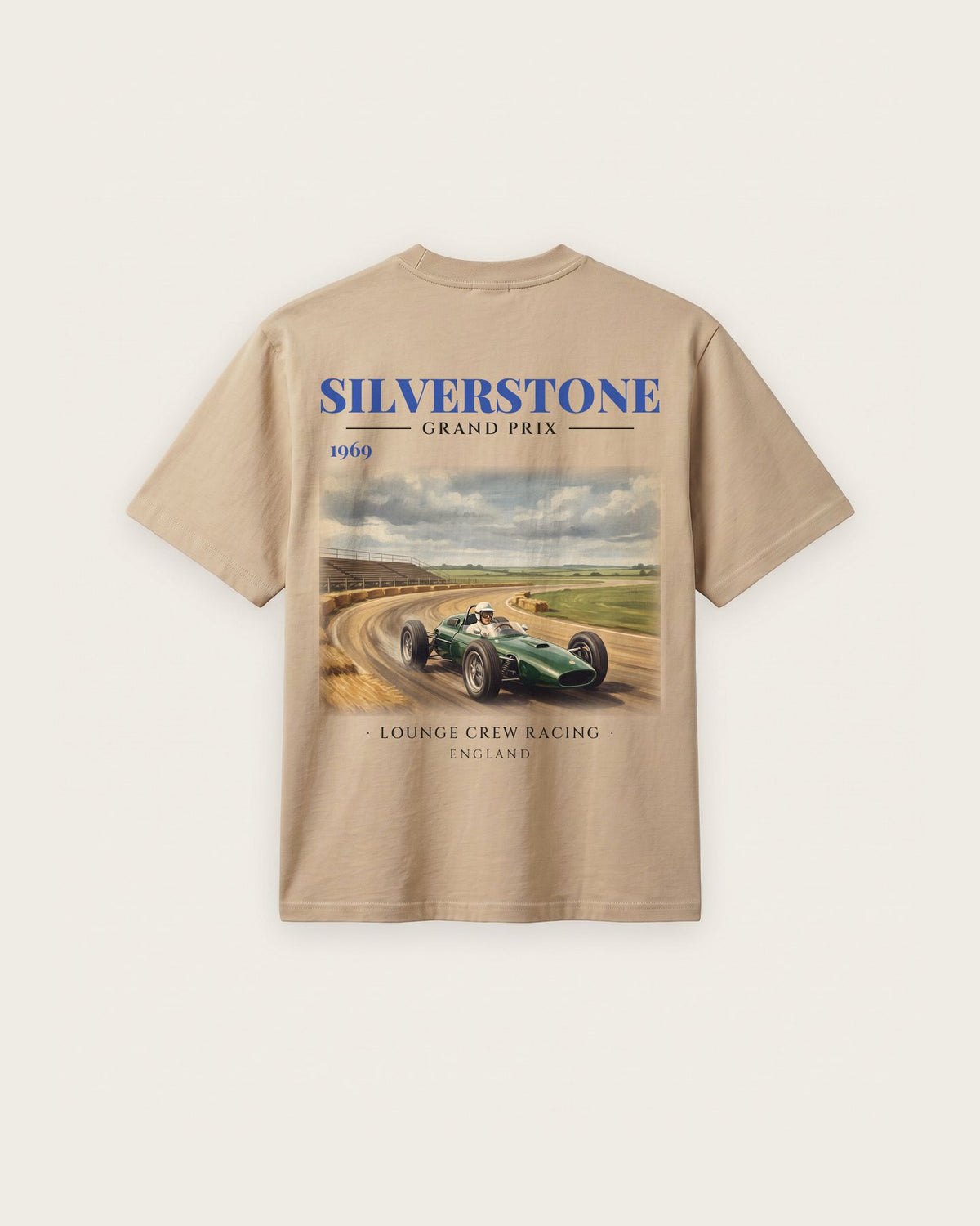 Camiseta “Silverstone Grand Prix 1969” — Areia — regular