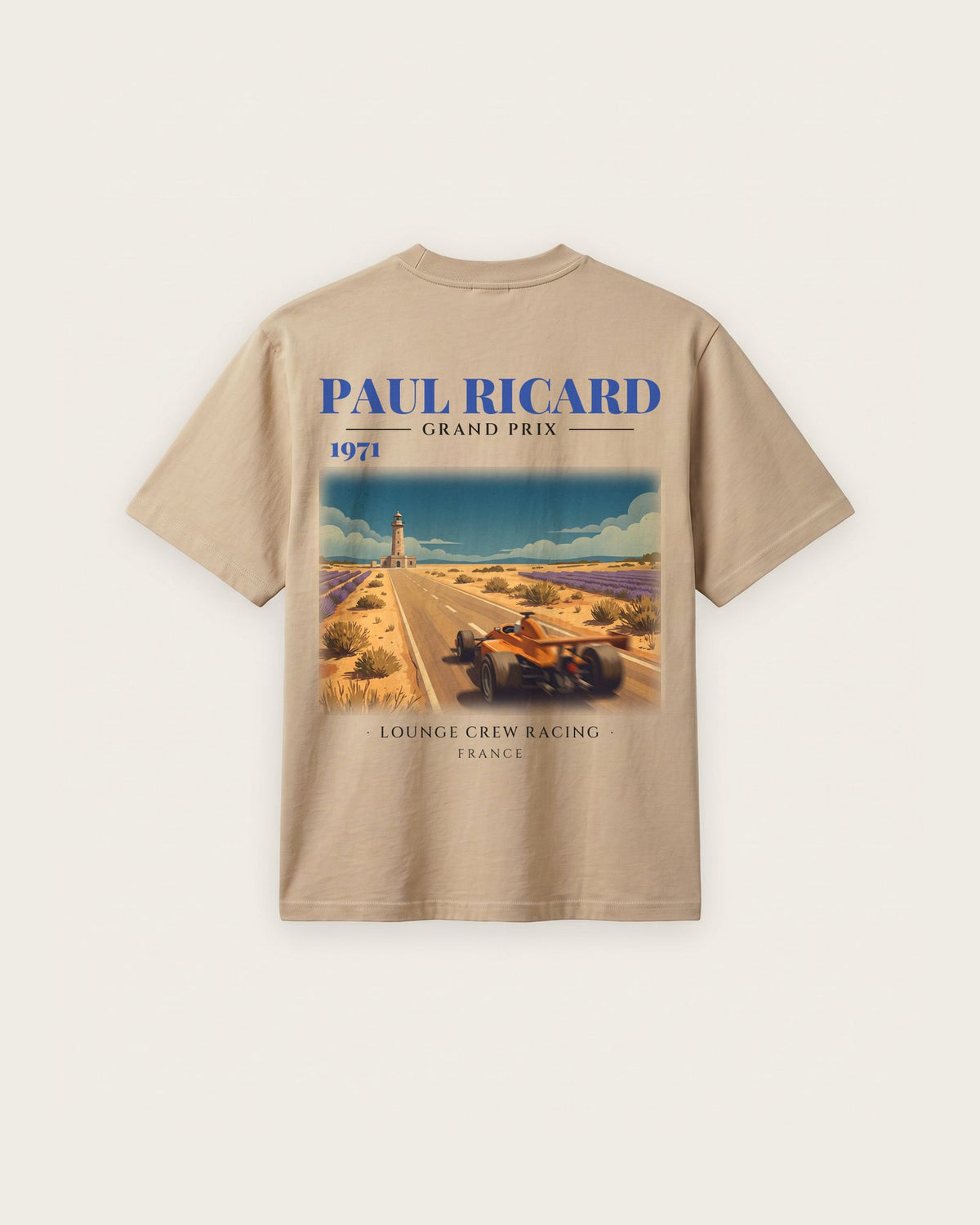 Camiseta “Paul Ricard 1971” — Areia — regular