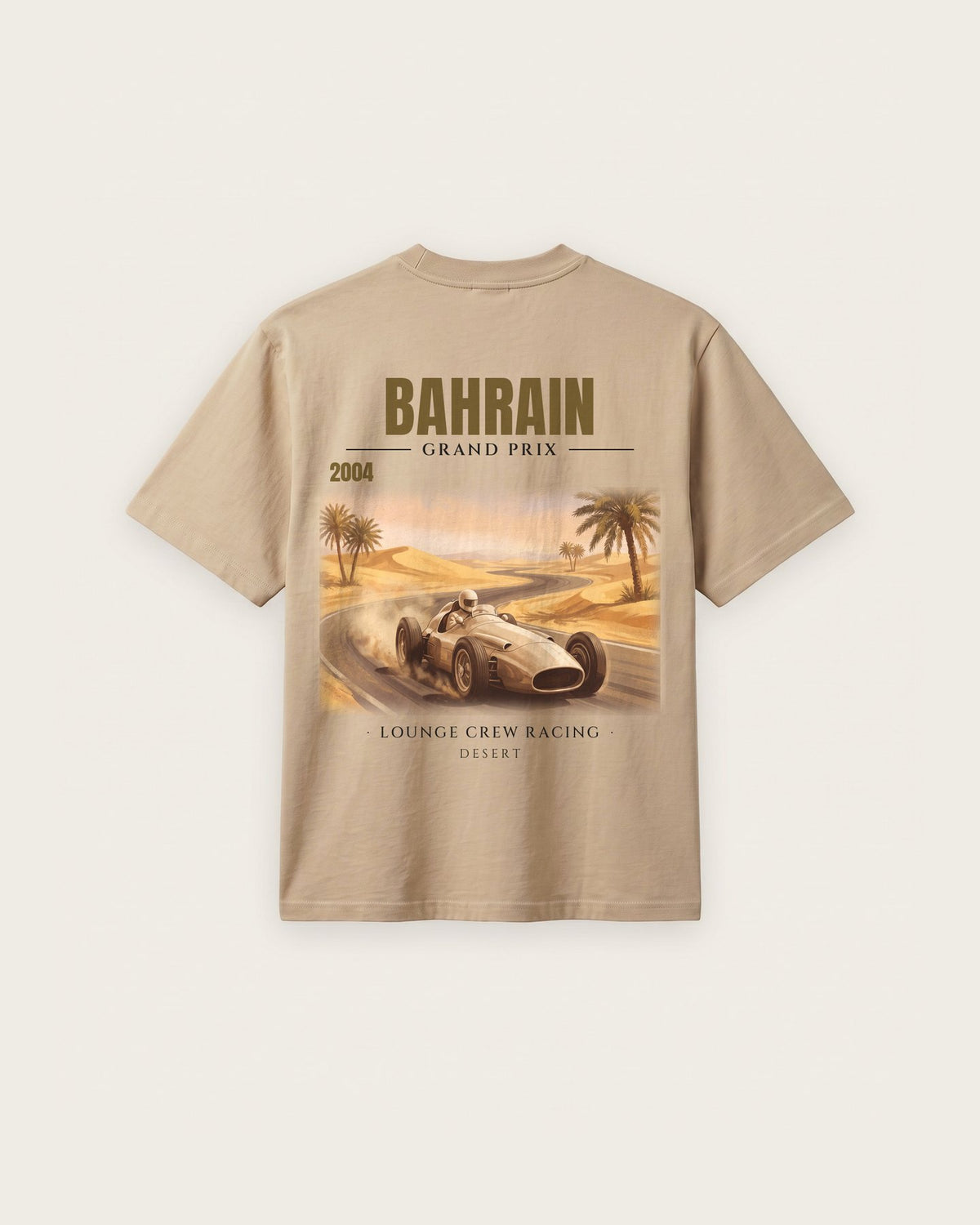 Camiseta “Bahrain 2004” — Areia — regular