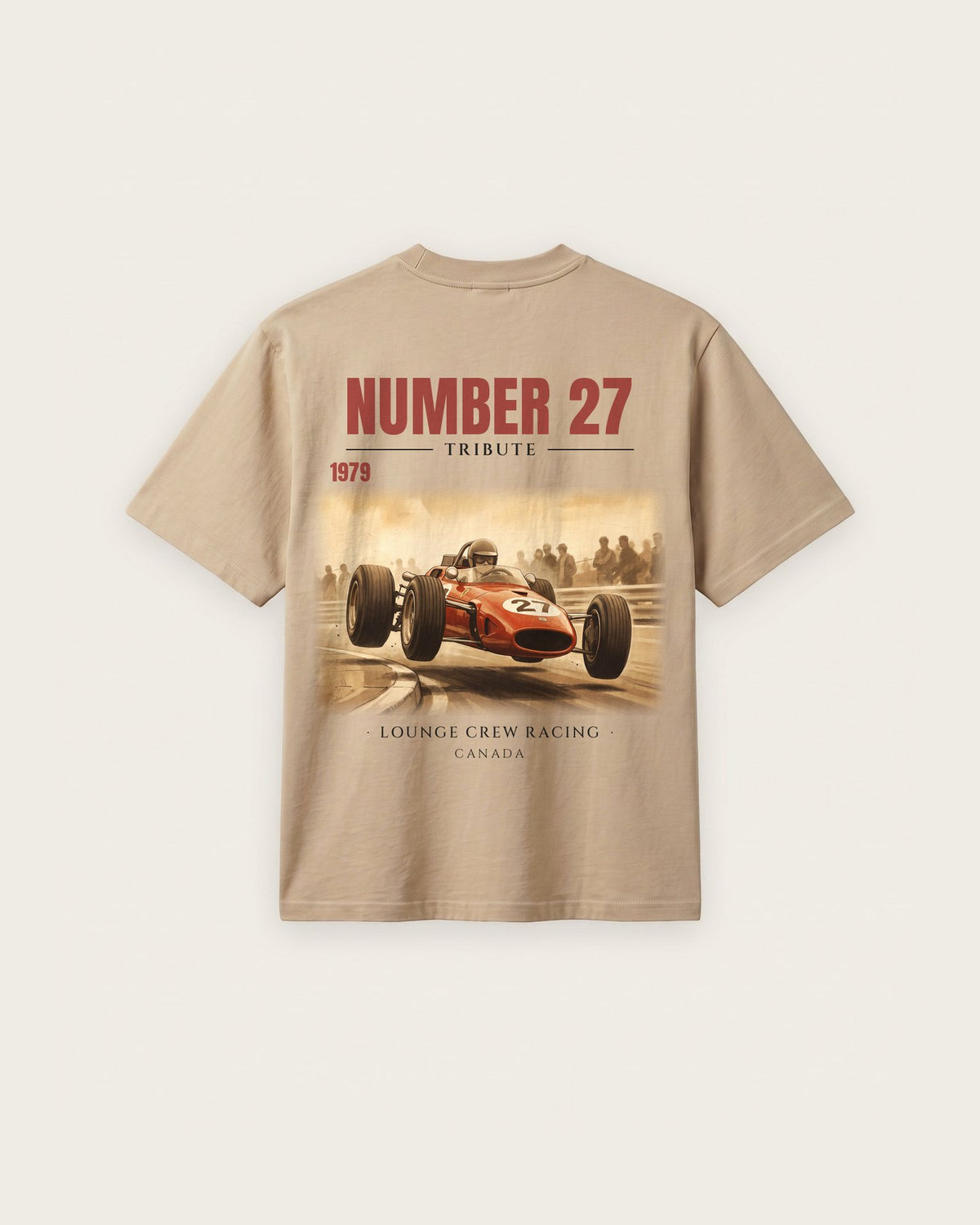 Camiseta “Number 27 · 1979” — Areia — regular