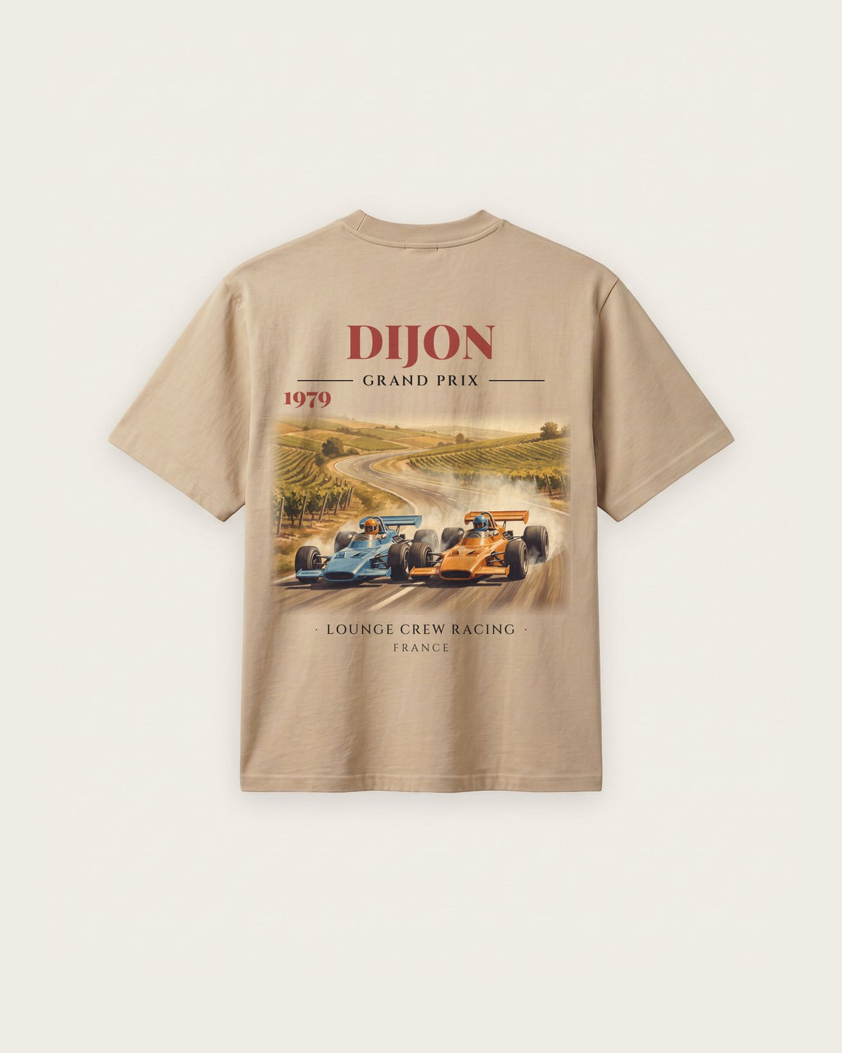 Camiseta “Dijon 1979” — Areia — regular