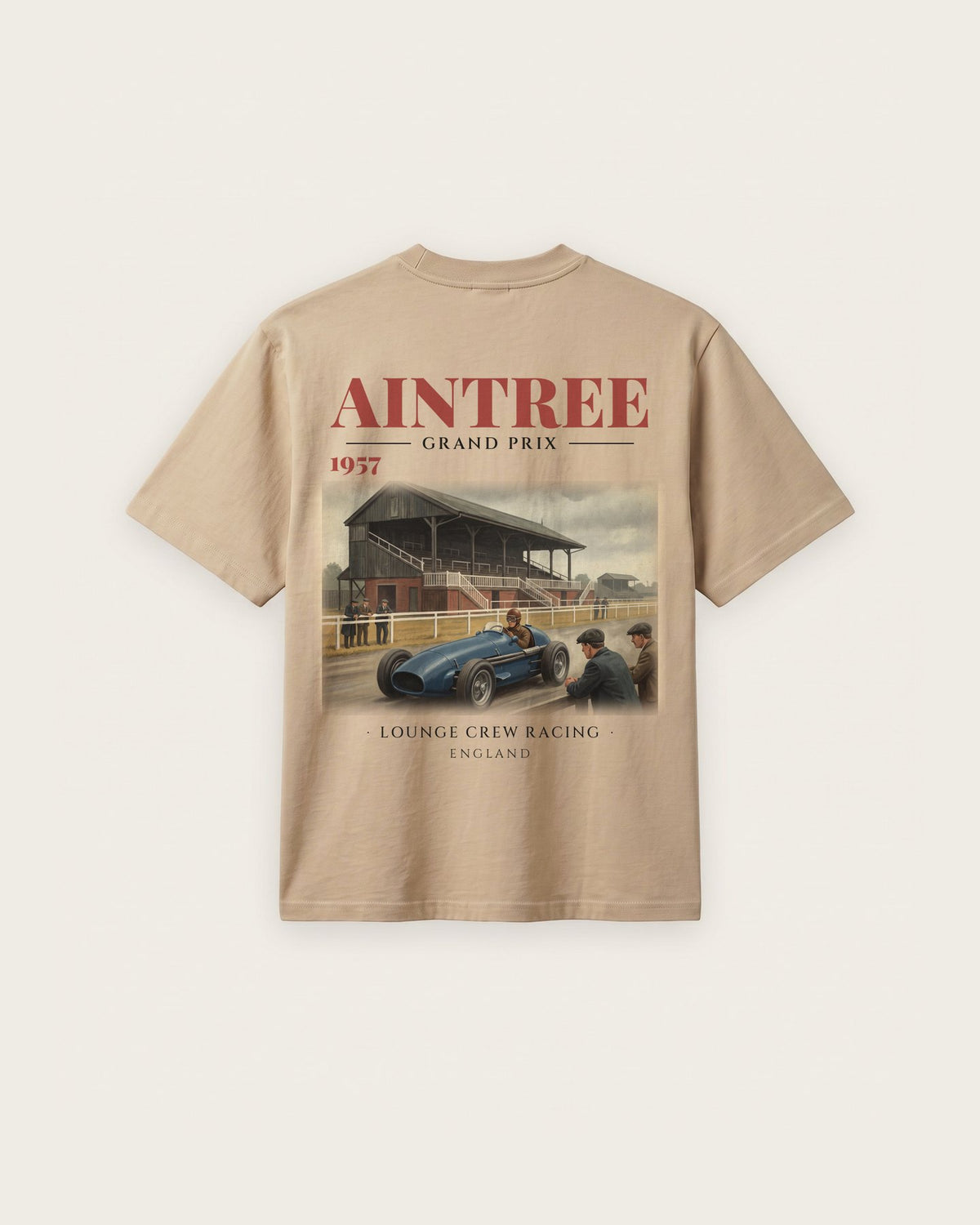 Camiseta “Aintree 1957” — Areia — regular