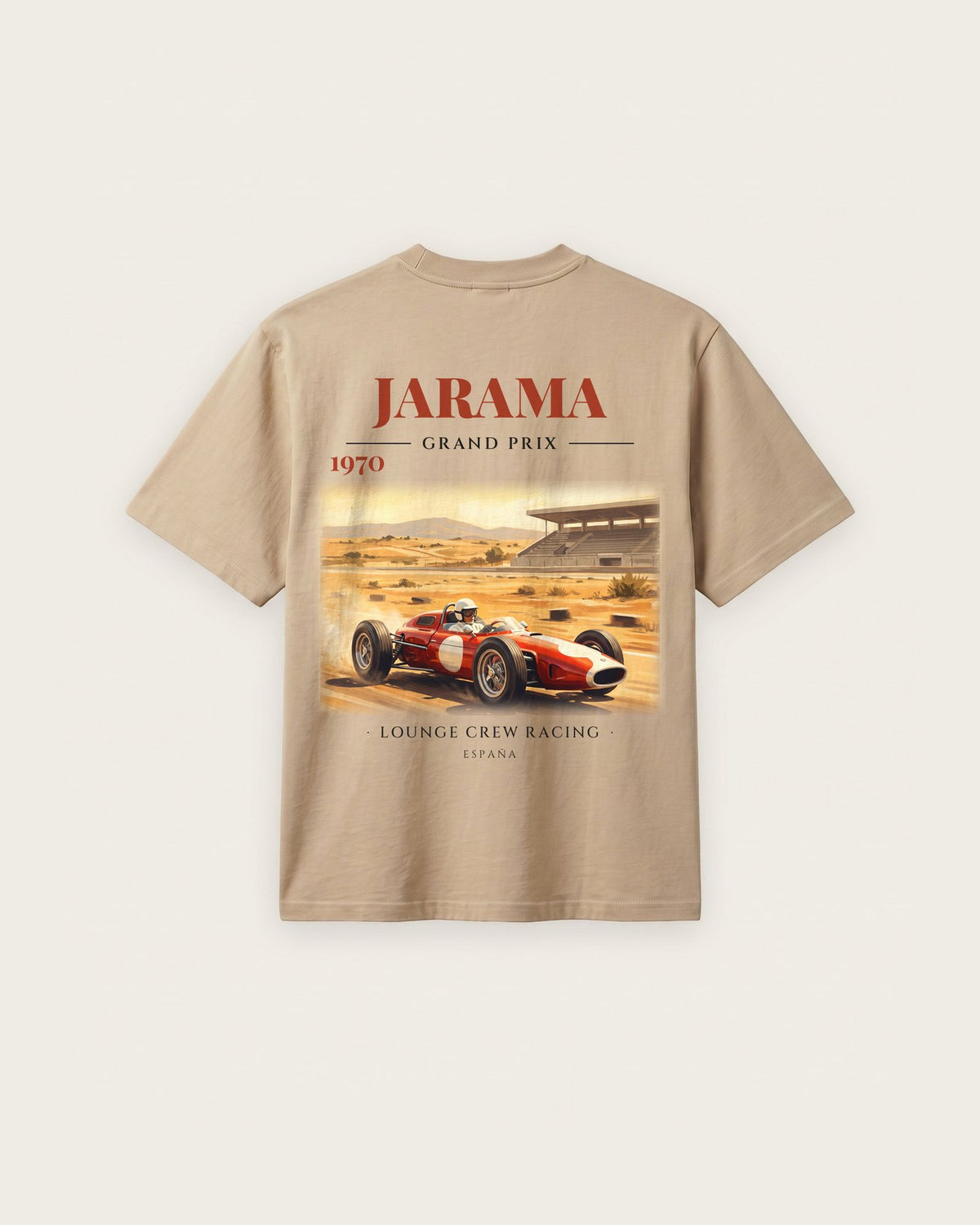 Camiseta “Jarama Grand Prix 1970” — Areia — regular