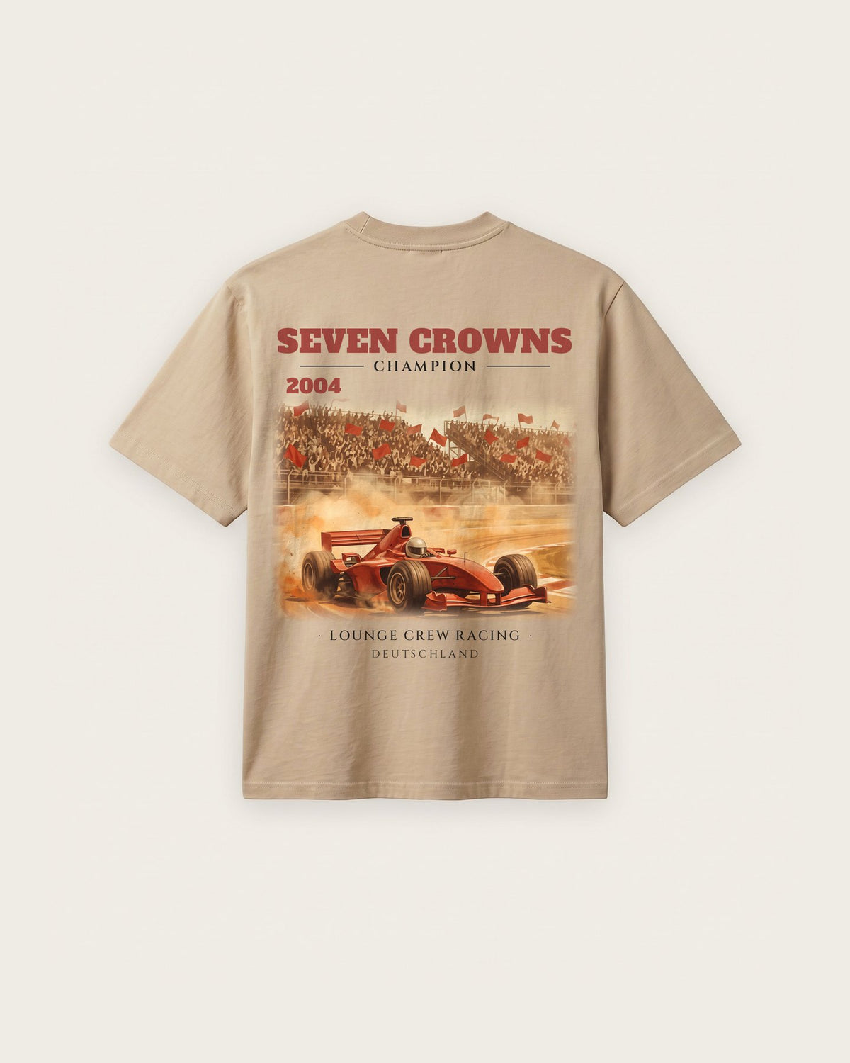 Camiseta “Seven Crowns 2004” — Areia — regular