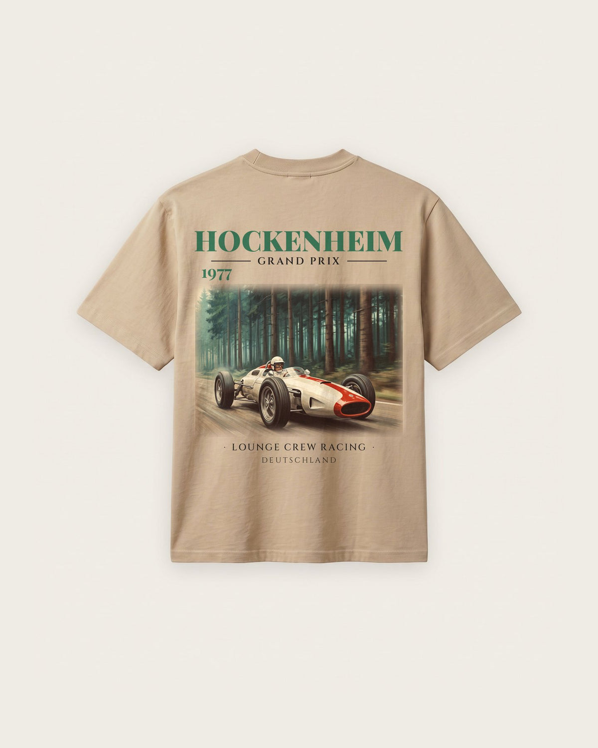 Camiseta “Hockenheim Grand Prix 1977” — Areia — regular