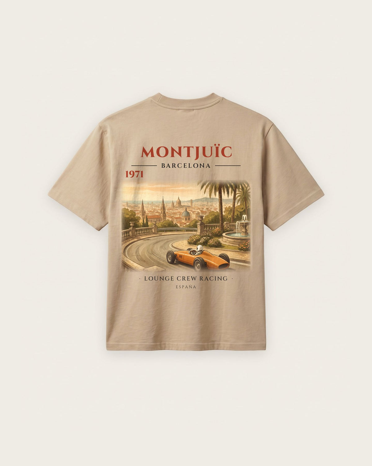 Camiseta “Montjuïc 1971” — Areia — regular