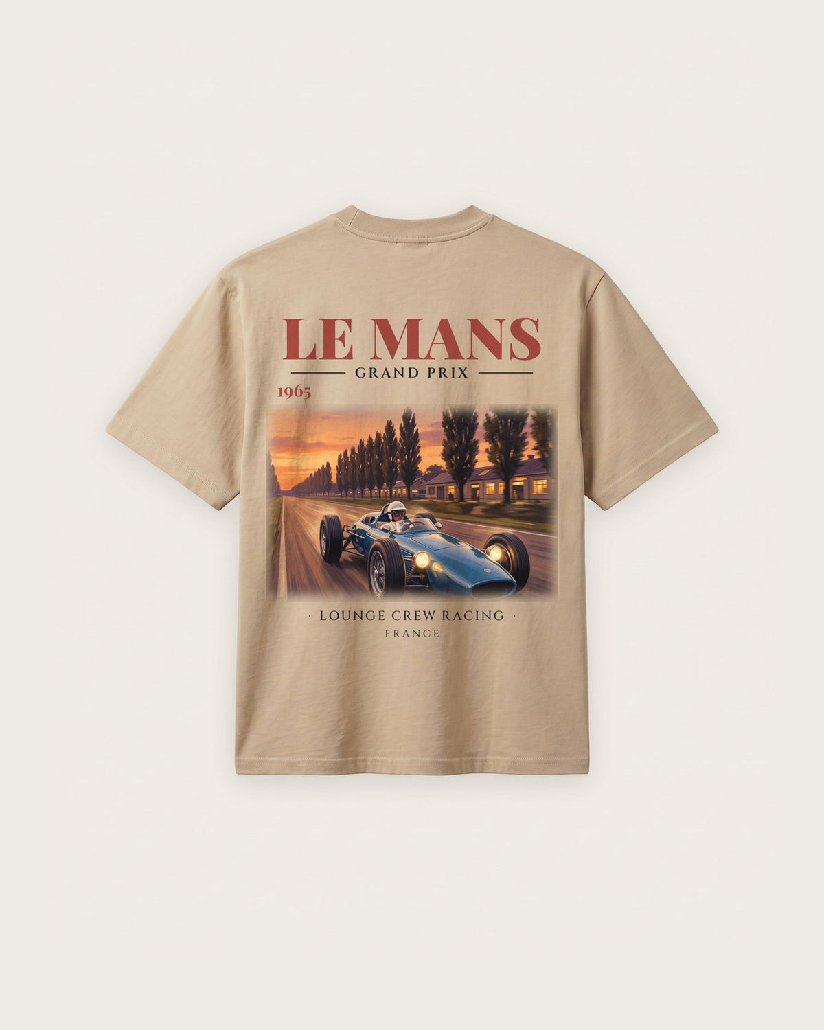 Camiseta “Le Mans Grand Prix 1965” — Areia — regular