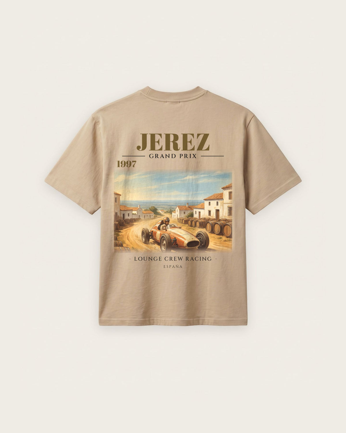 Camiseta “Jerez 1997” — Areia — regular
