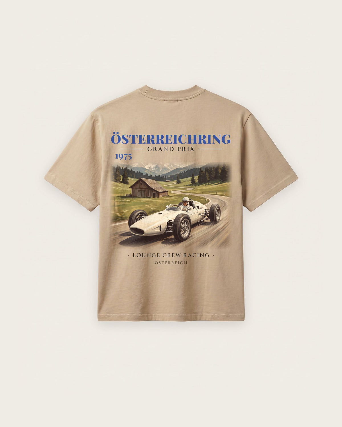 Camiseta “Österreichring Grand Prix 1975” — Areia — regular