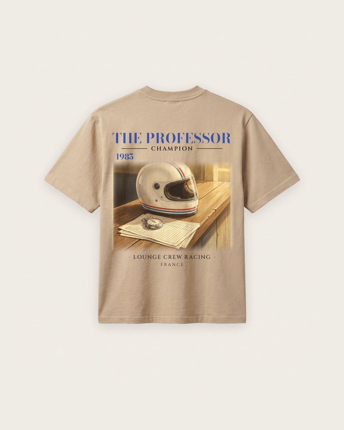 Camiseta “The Professor 1985” — Areia — regular