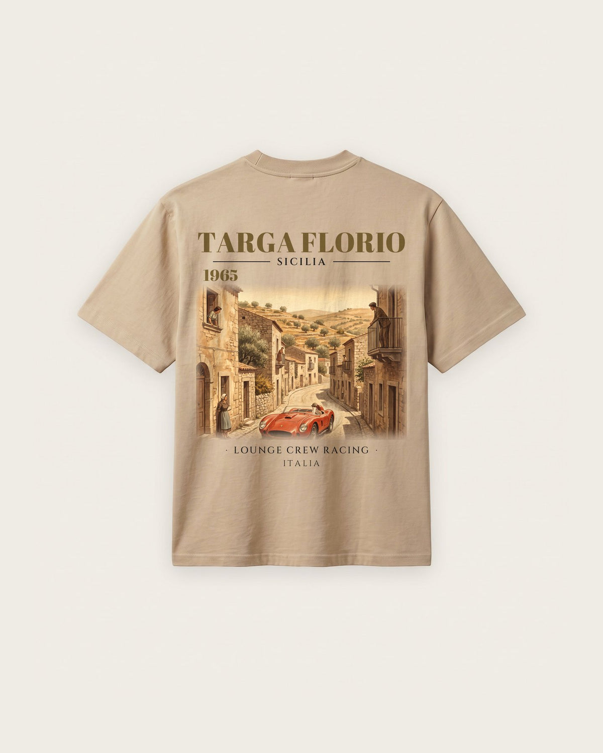 Camiseta “Targa Florio 1965” — Areia — regular