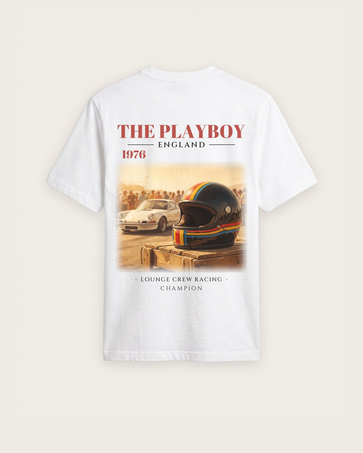 Camiseta “The Playboy 1976” — Branco — regular