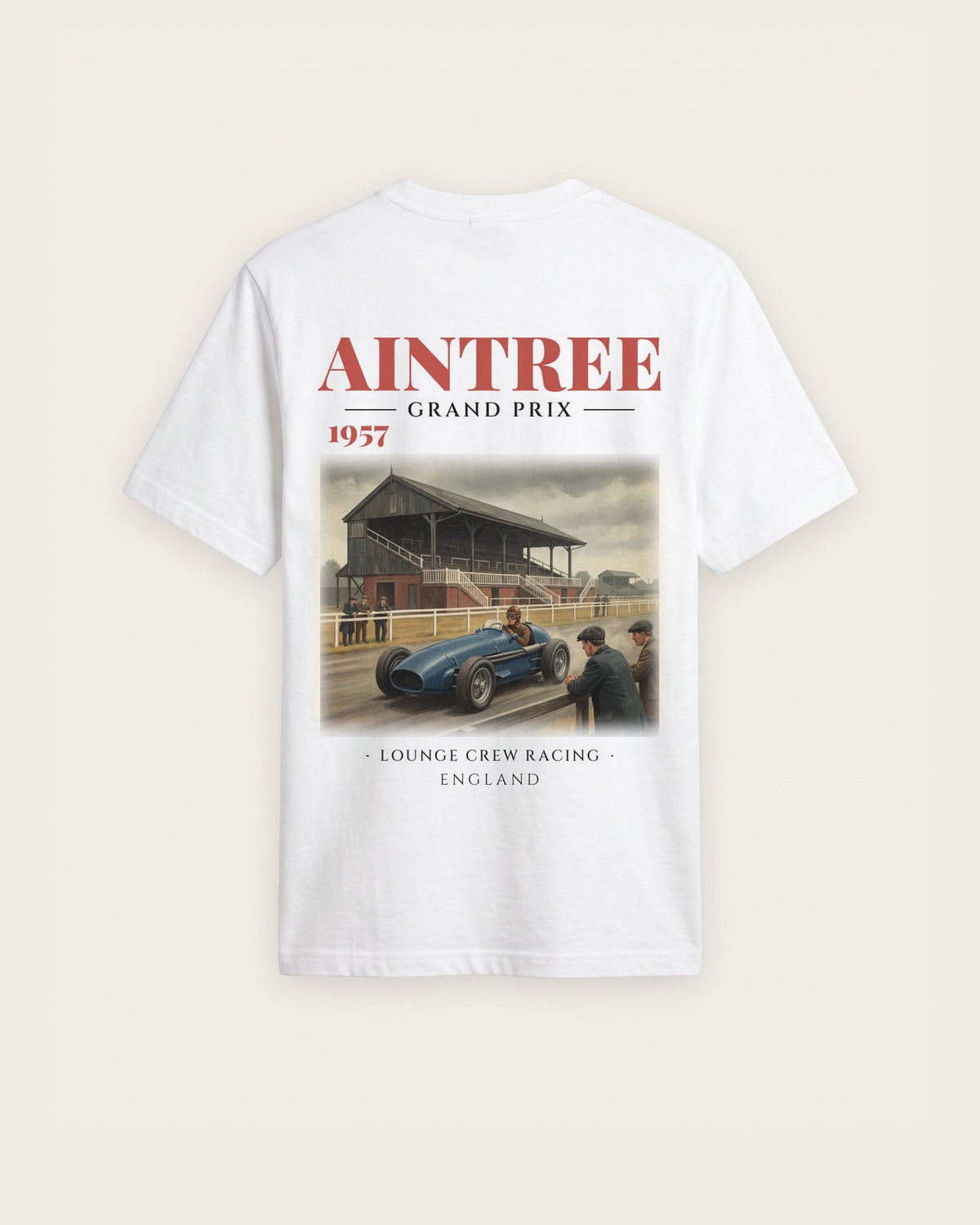 Camiseta “Aintree 1957” — Branco — regular