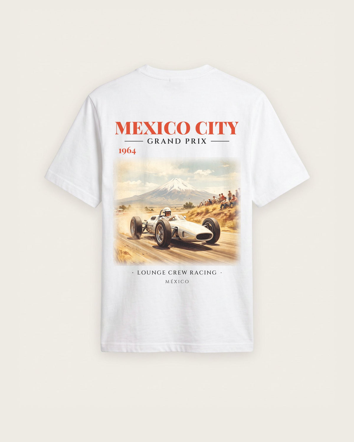 Camiseta “Mexico City Grand Prix 1964” — Branco — regular