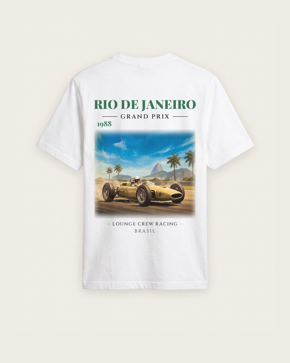 Camiseta “Rio de Janeiro Grand Prix 1988” — Branco — regular