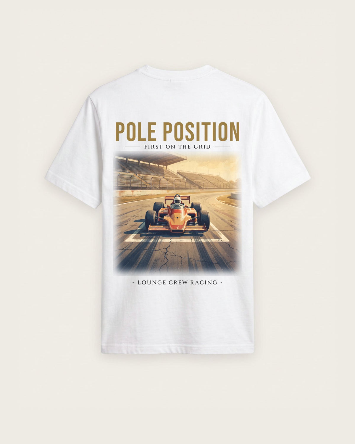 Camiseta “Pole Position” — Branco — regular