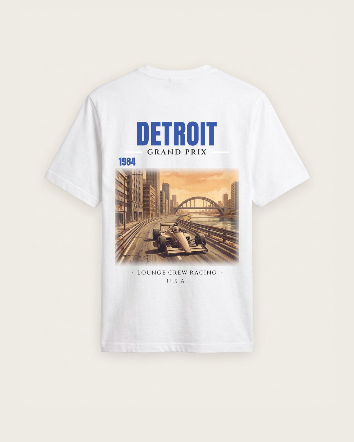 Camiseta “Detroit 1984” — Branco — regular