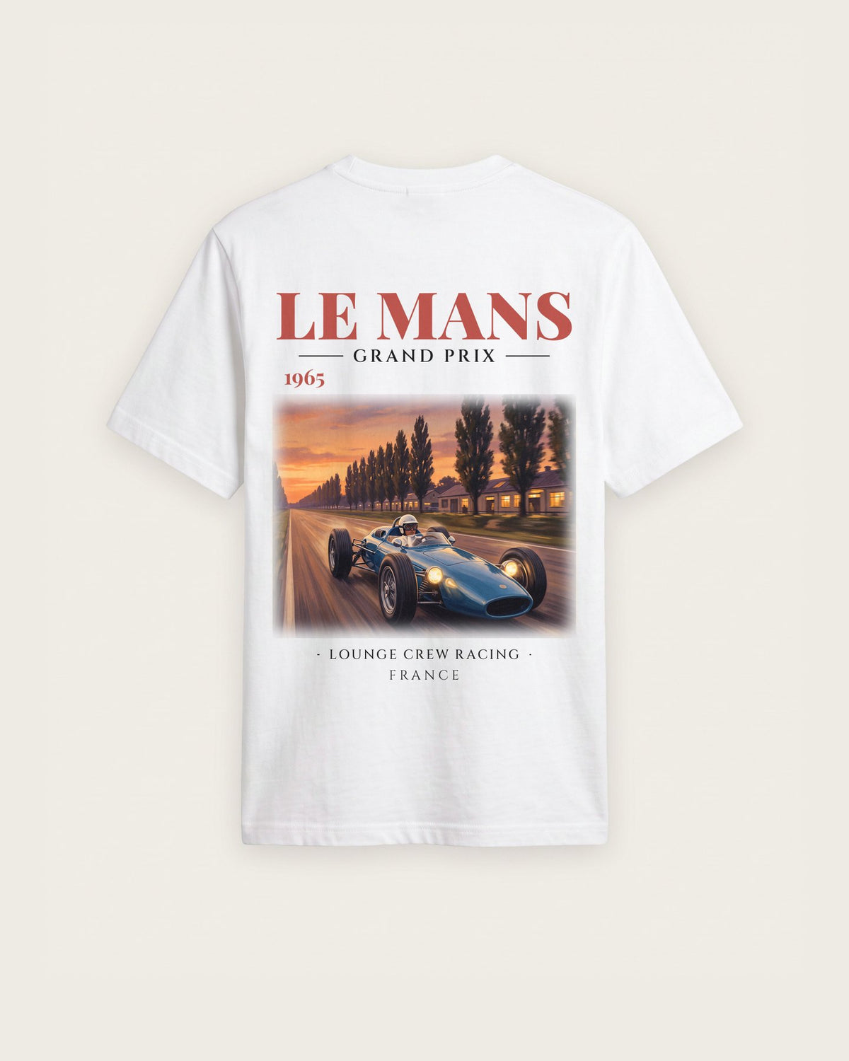 Camiseta “Le Mans Grand Prix 1965” — Branco — regular