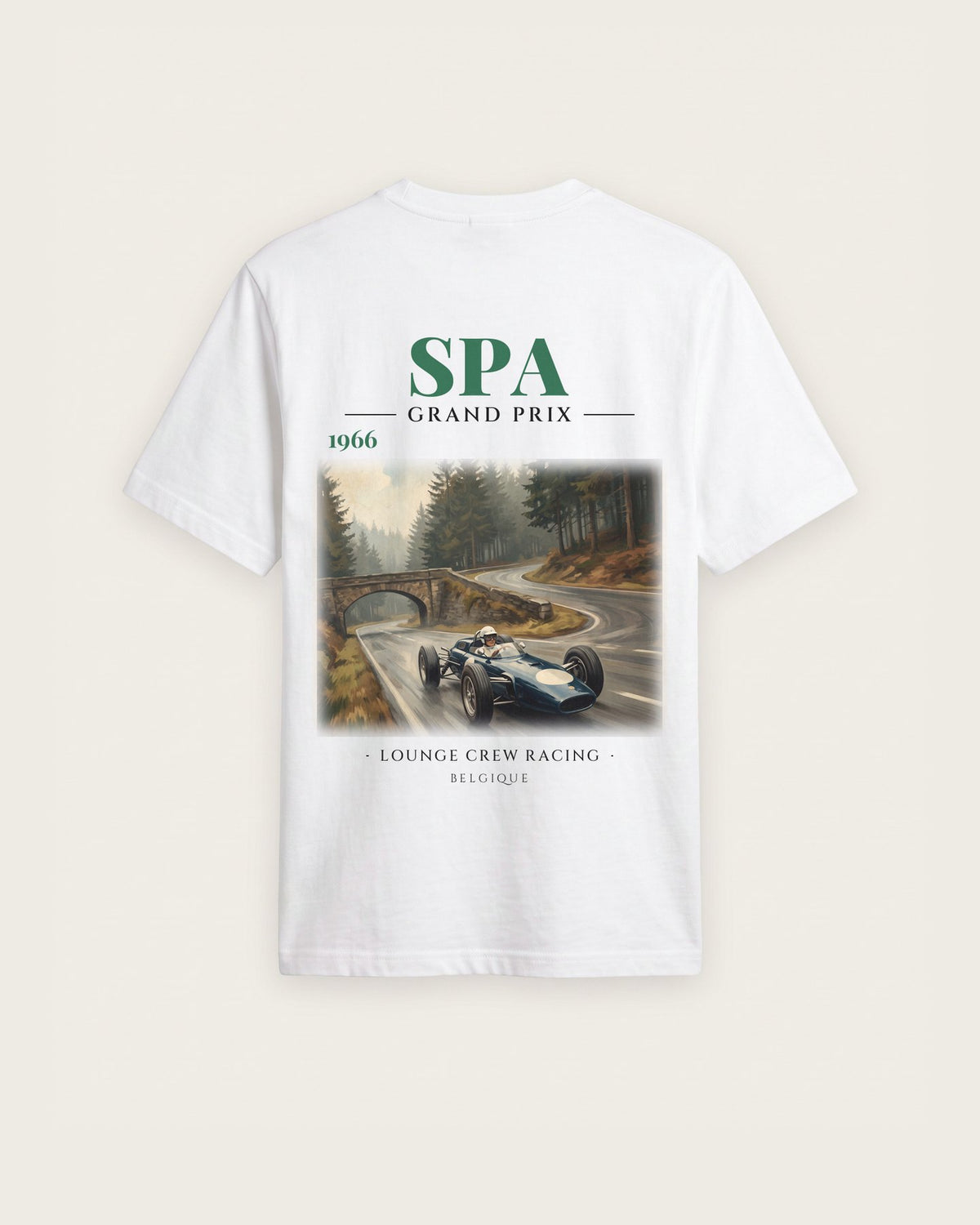 Camiseta “Spa Grand Prix 1966” — Branco — regular