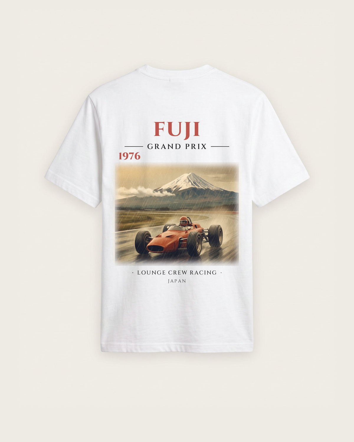 Camiseta “Fuji 1976” — Branco — regular
