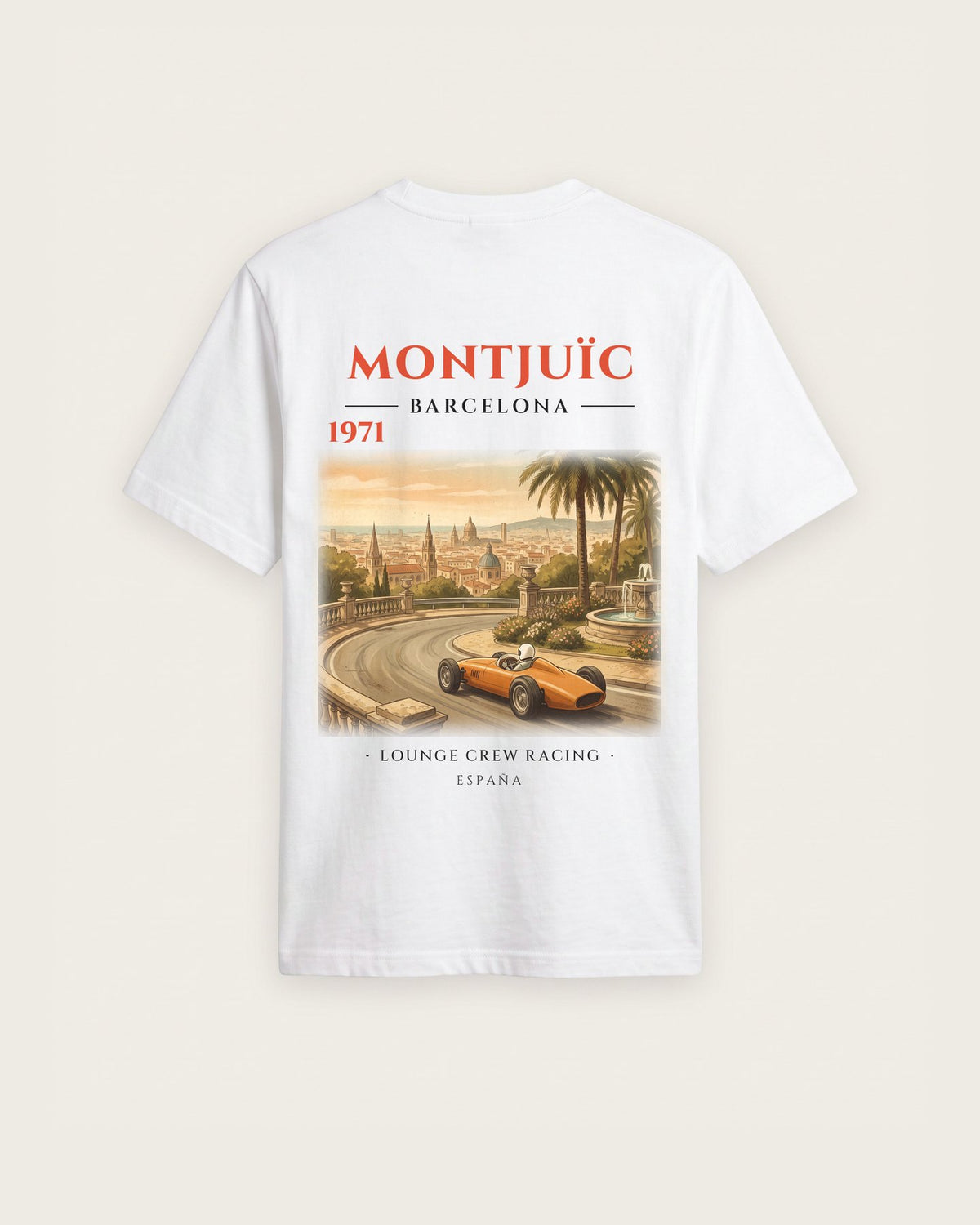Camiseta “Montjuïc 1971” — Branco — regular