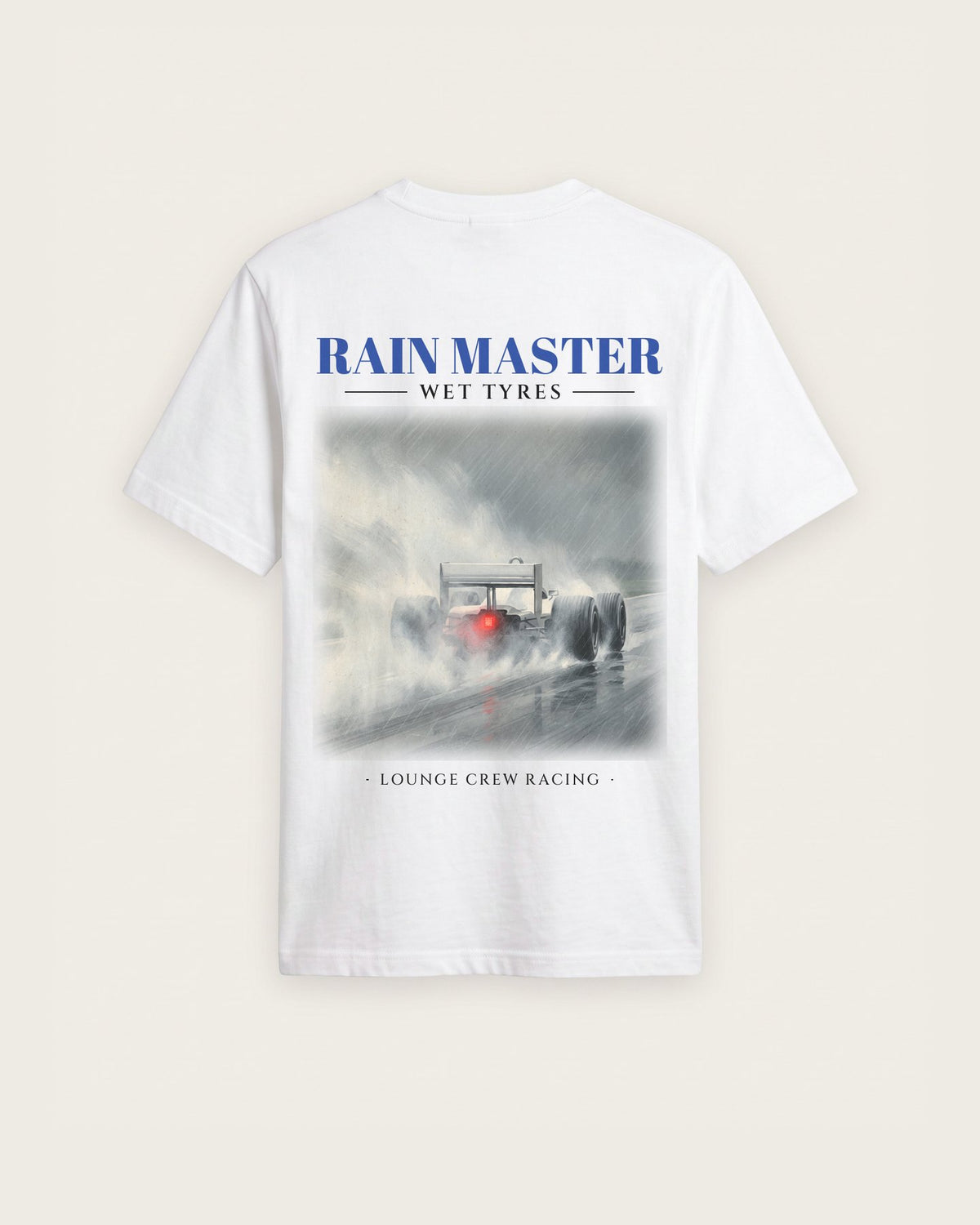 Camiseta “Rain Master” — Branco — regular