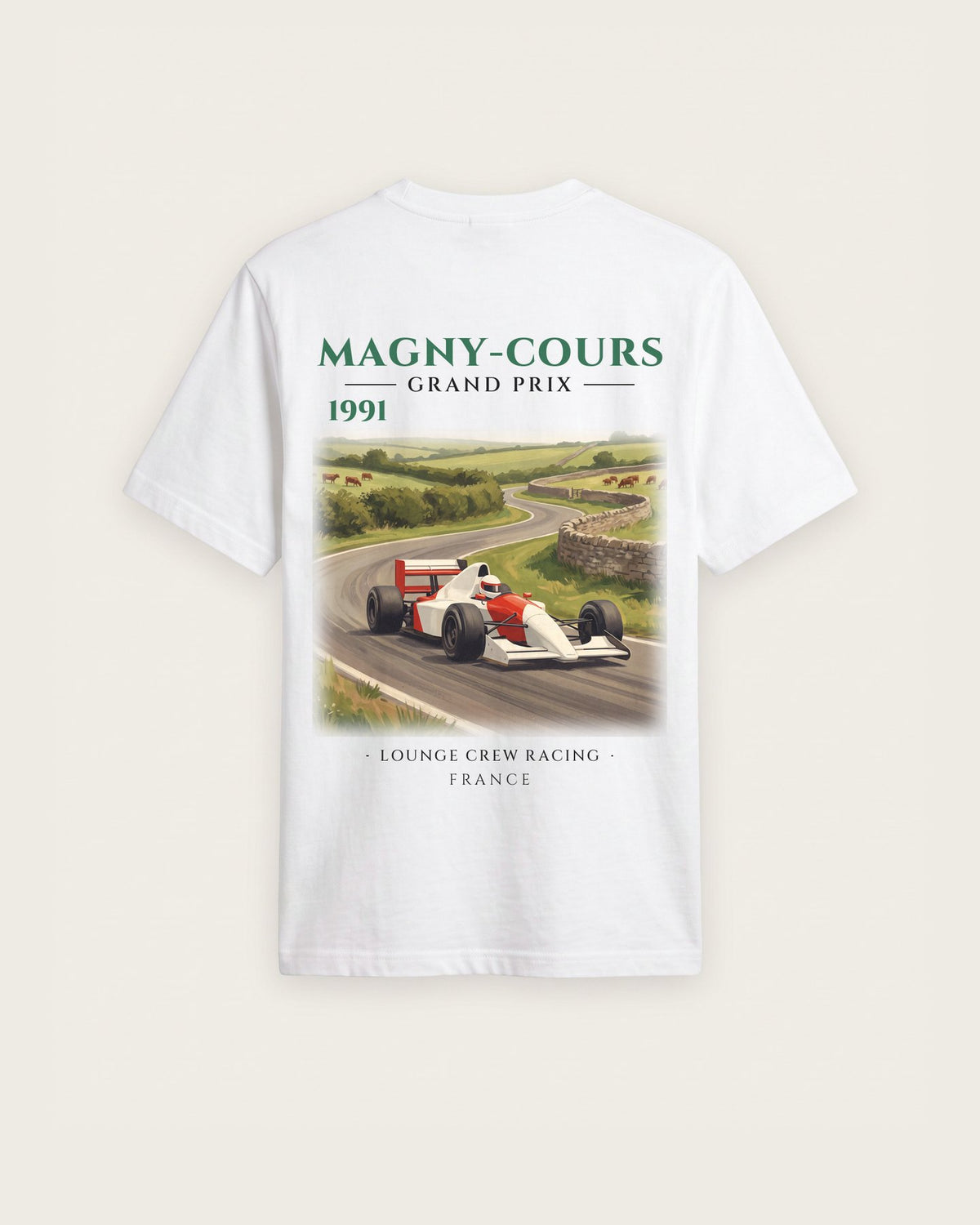 Camiseta “Magny-Cours 1991” — Branco — regular