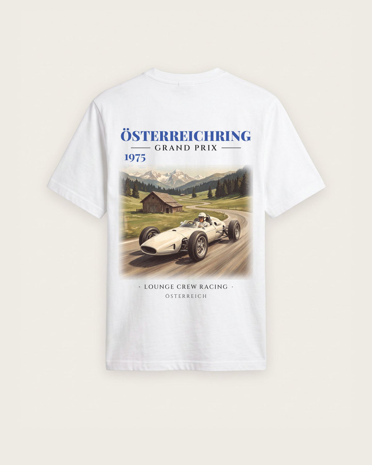 Camiseta “Österreichring Grand Prix 1975” — Branco — regular