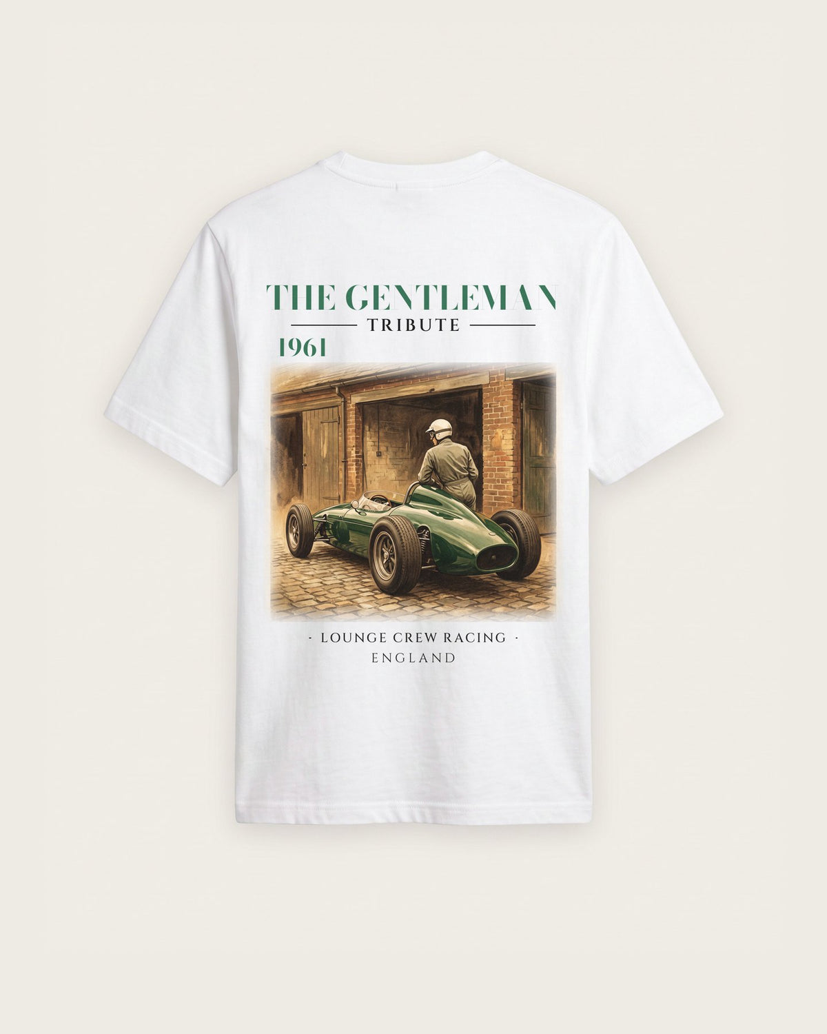Camiseta “The Gentleman 1961” — Branco — regular