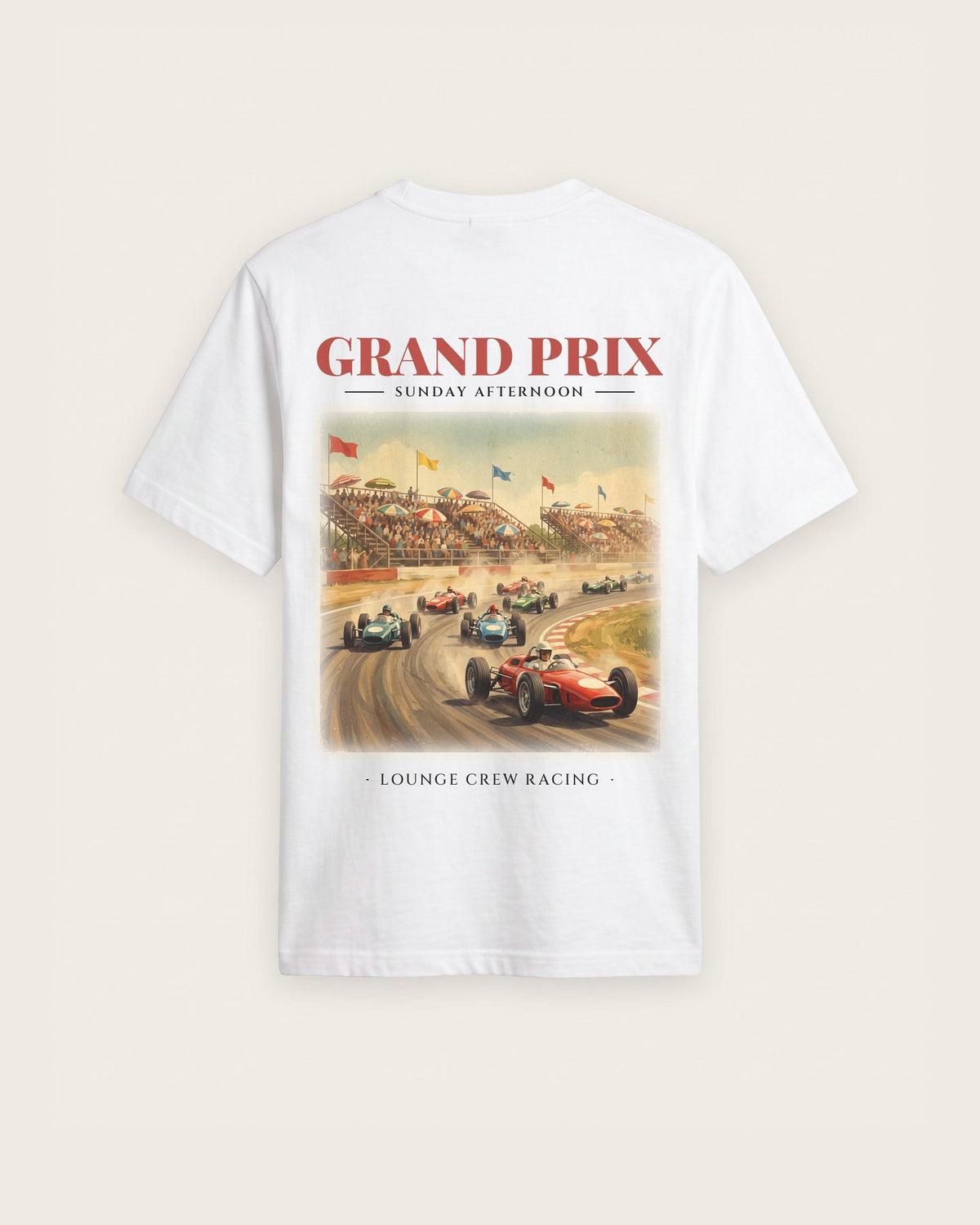 Camiseta “Grand Prix” — Branco — regular