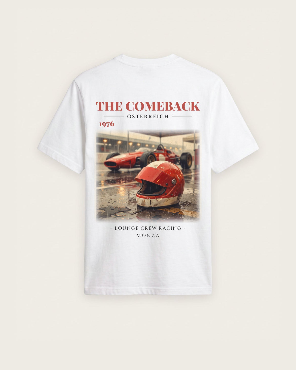 Camiseta “The Comeback 1976” — Branco — regular