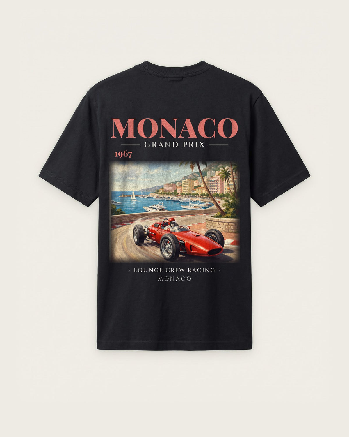 Camiseta “Monaco Grand Prix 1967” — Preto — regular
