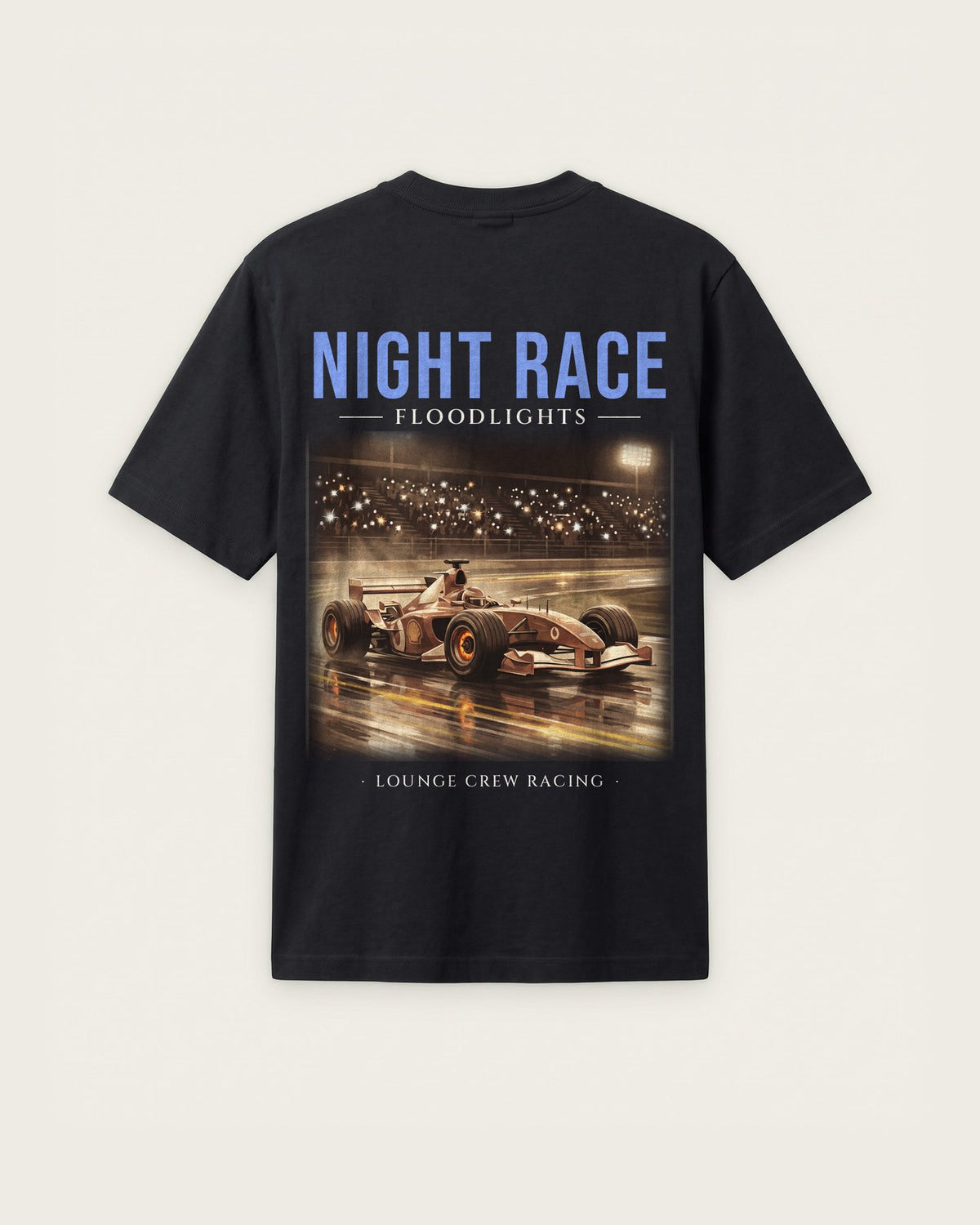 Camiseta “Night Race” — Preto — regular