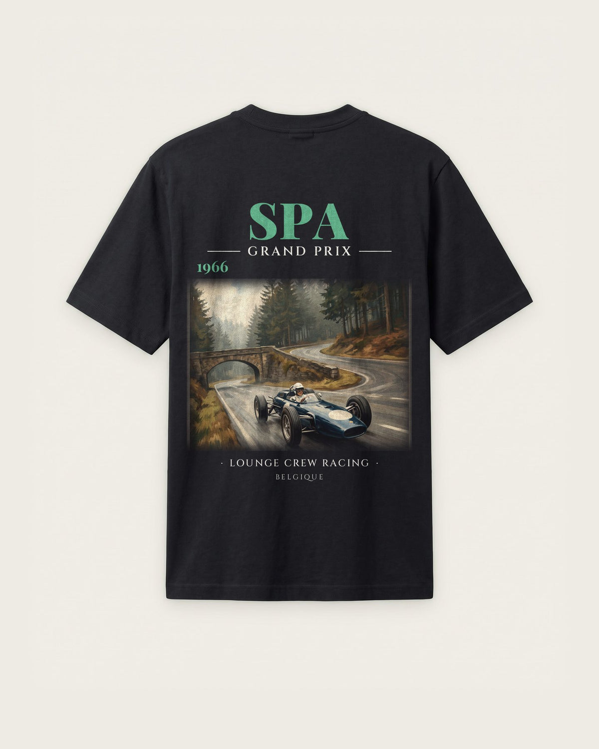 Camiseta “Spa Grand Prix 1966” — Preto — regular
