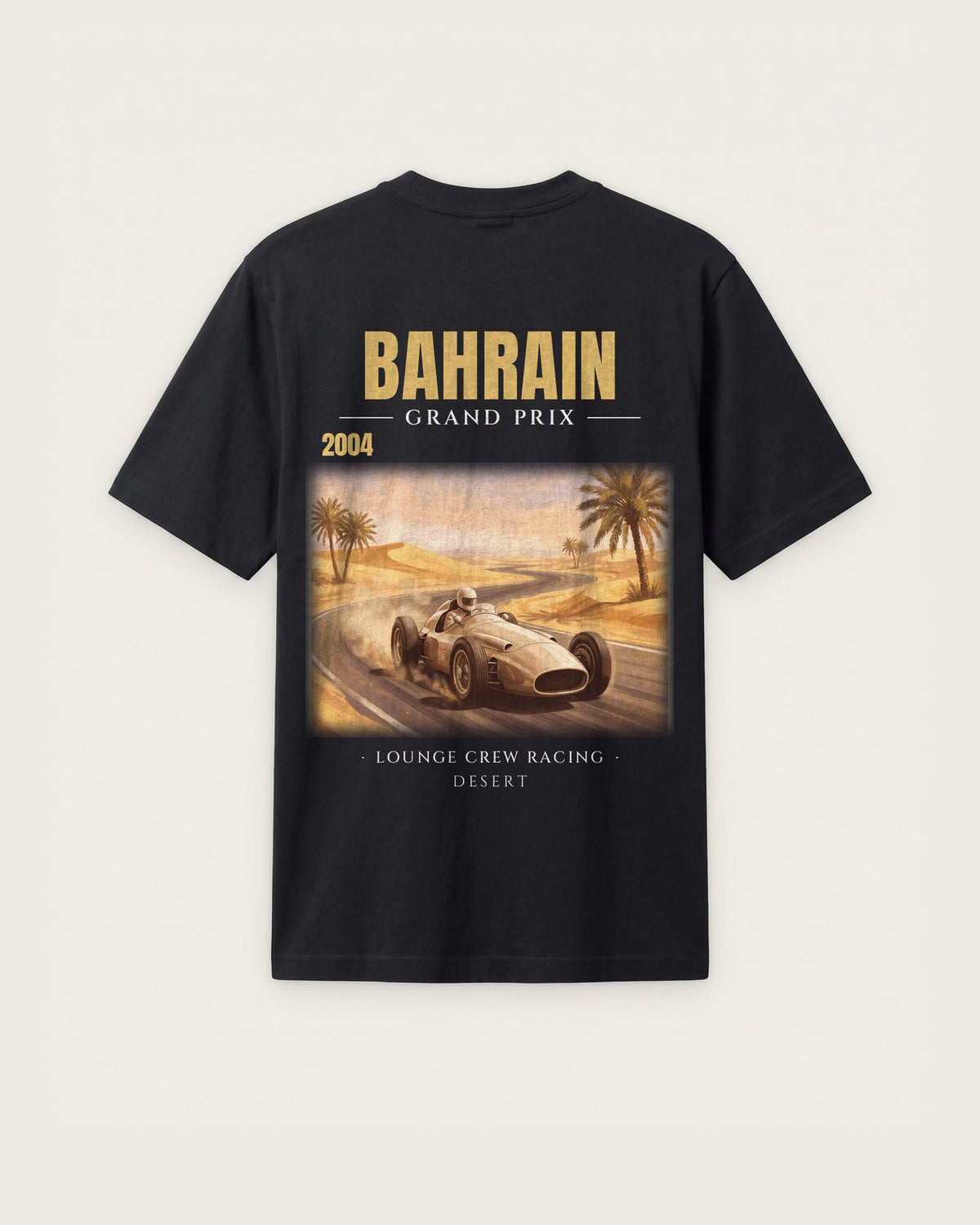 Camiseta “Bahrain 2004” — Preto — regular