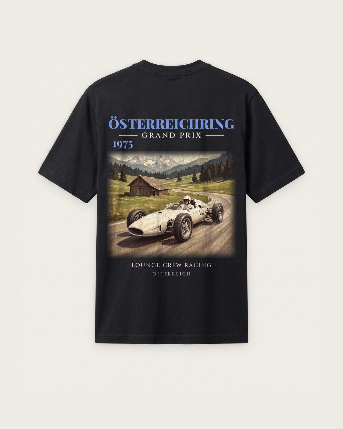 Camiseta “Österreichring Grand Prix 1975” — Preto — regular