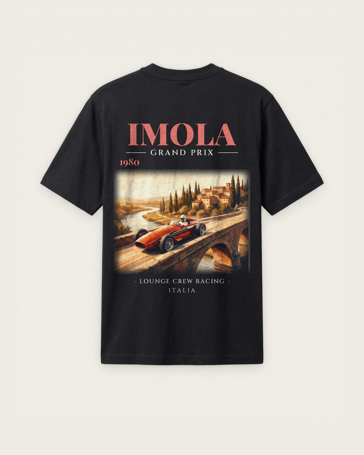 Camiseta “Imola Grand Prix 1980” — Preto — regular