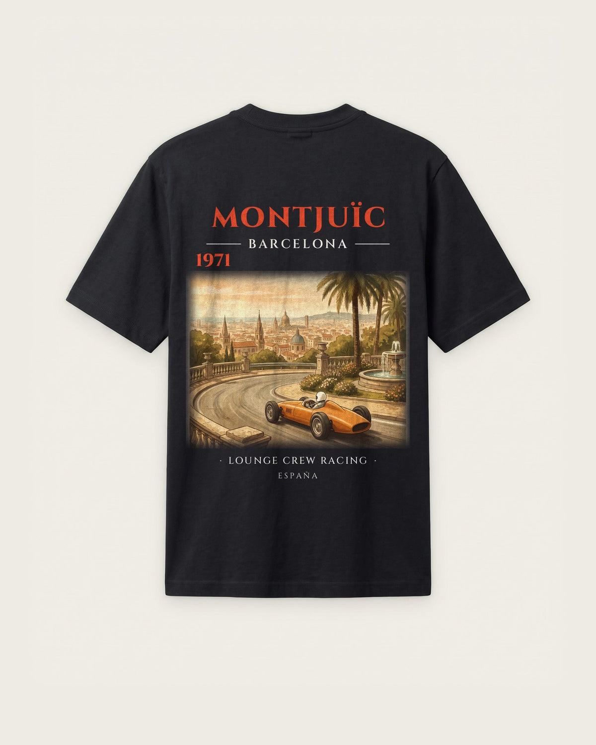 Camiseta “Montjuïc 1971” — Preto — regular
