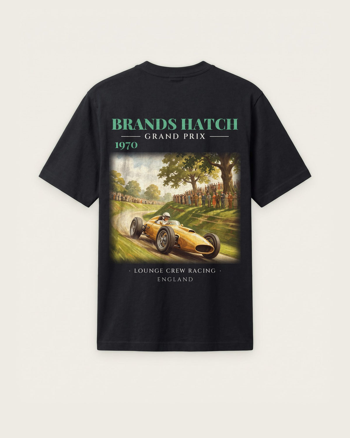 Camiseta “Brands Hatch Grand Prix 1970” — Preto — regular